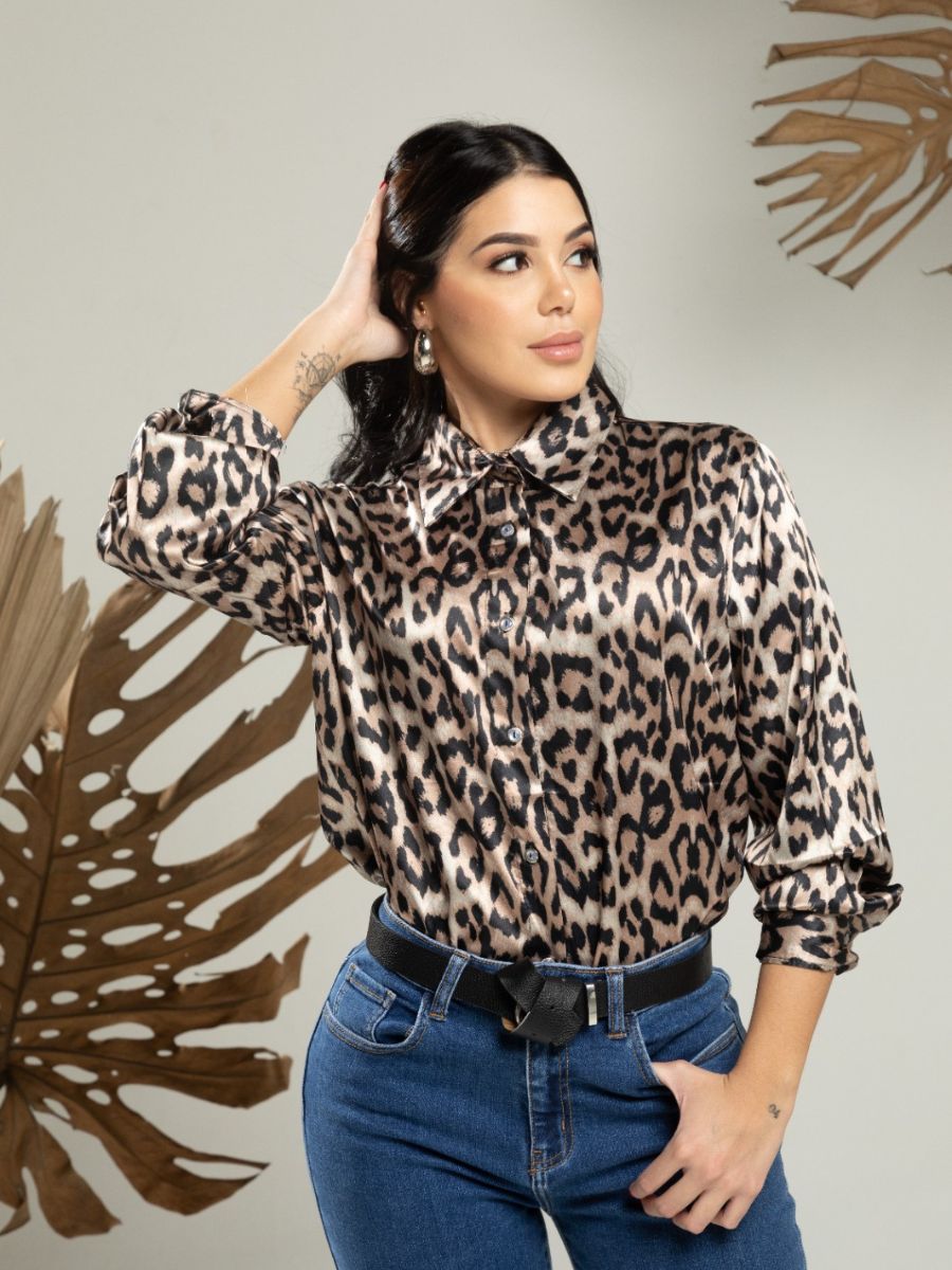 CAMISA SATIN ESTAMPADA