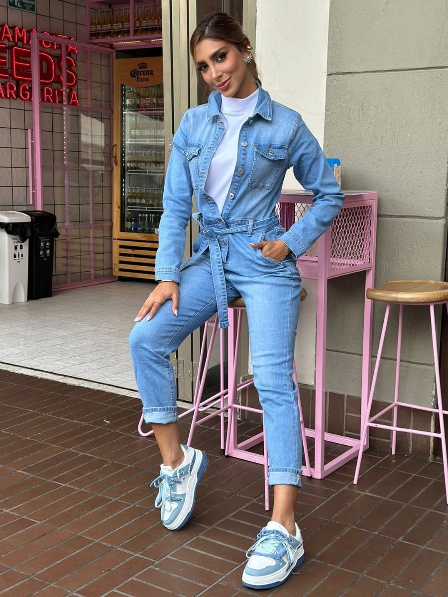 ENTERIZO DENIM MANGA LARGA